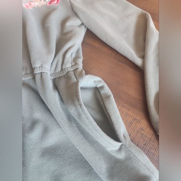 Green Embroidered Zip-Up Dress Sz Med - Picture 6 of 9